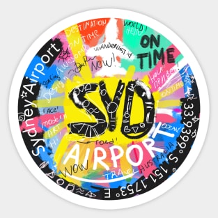 Sydney abstract pop Sticker